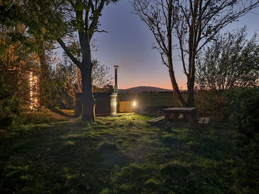 Hot tub with a view | Pen y Bryn Farm and Holiday Cottages, Betws Yn Rhos