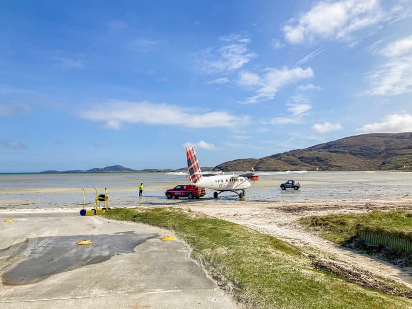 Beach Airport, Isle of Barra | Dalvista Cottage, Loch Leurbost, near Stornoway, Isle of Lewis