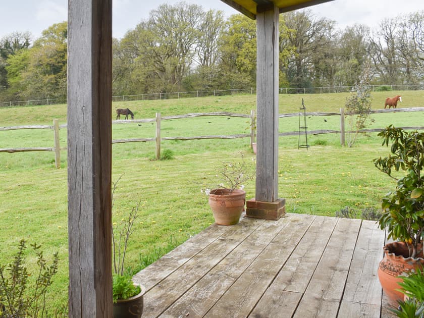 Terrace | The Lodge at Oakwood Park Polo Club, Uckfield