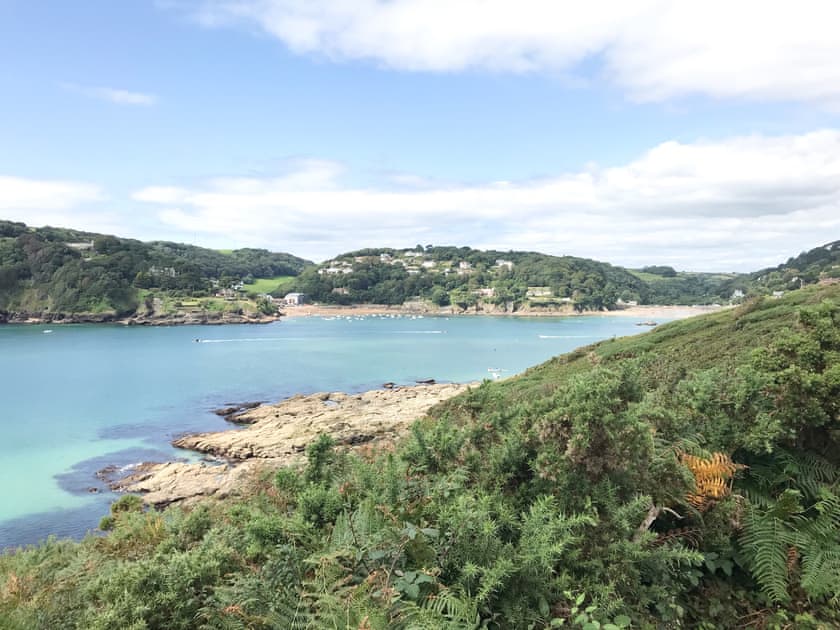 View of South Sands and a north Sounds from the coastal path to Gara Rock | Malborough Park, Malborough