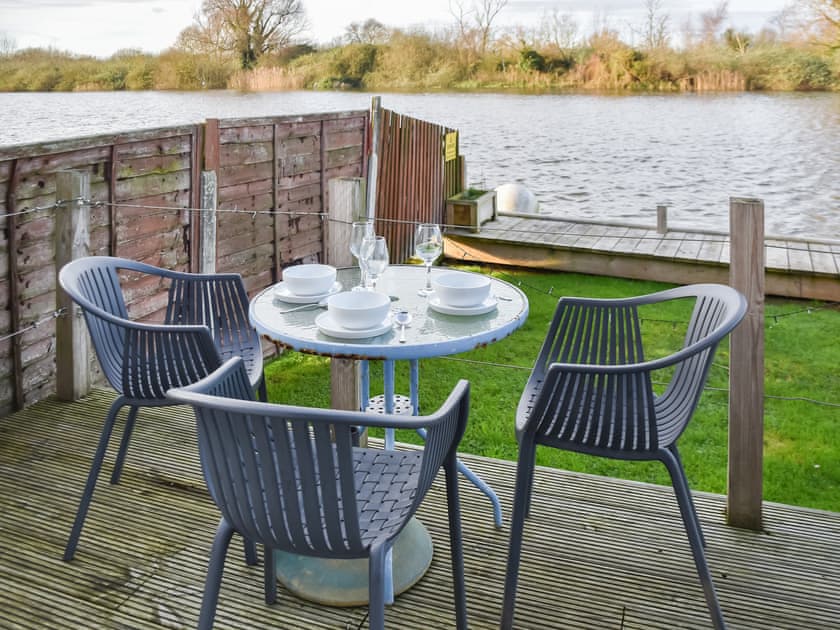 Private riverside garden and patio area | Pintail, Brundall, near Norwich