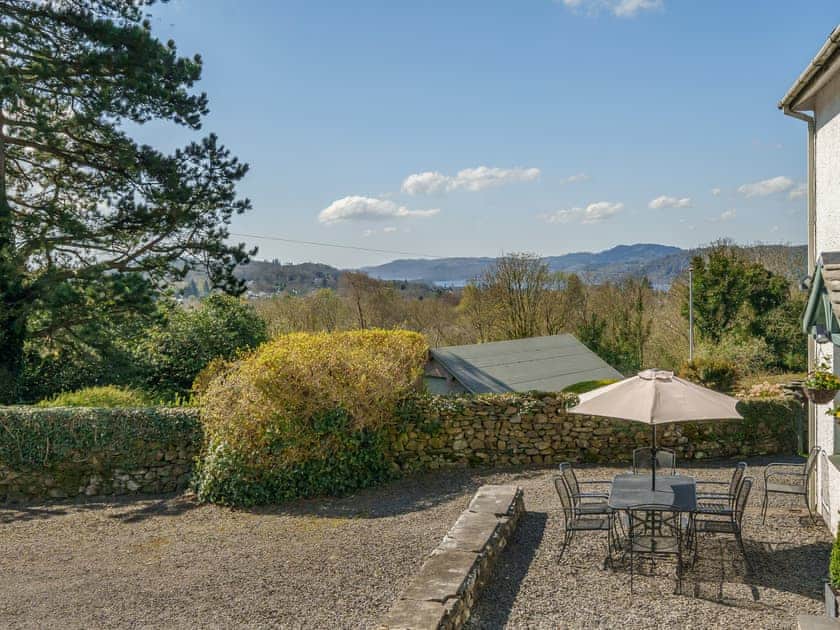 Patio and Lake view | Orrest Head Cottage - Orrest Head House and Cottage, Windermere