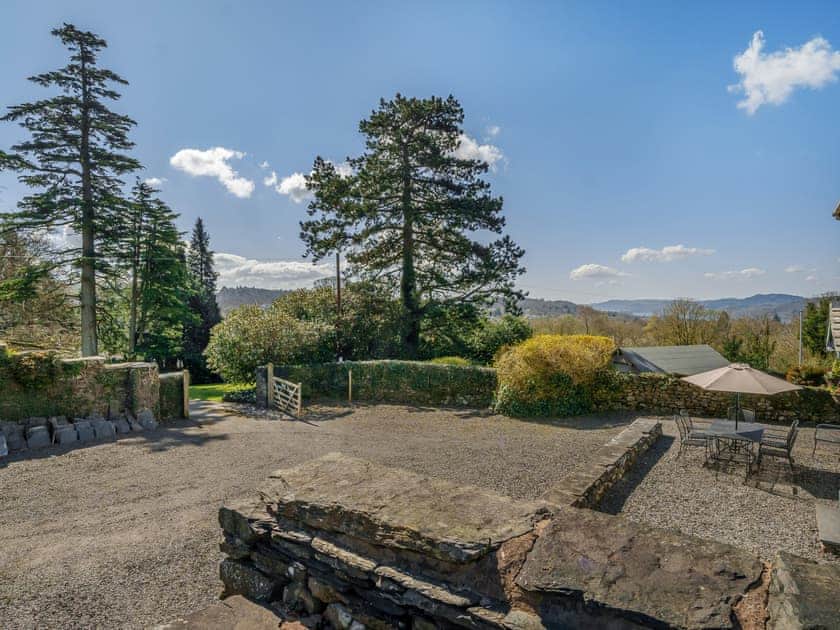 Patio and lake view | Orrest Head Cottage - Orrest Head House and Cottage, Windermere