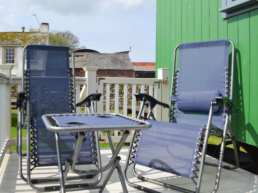 Veranda | Jamie’s Shepherds Hut - The Garrison, Bowness-on-Solway