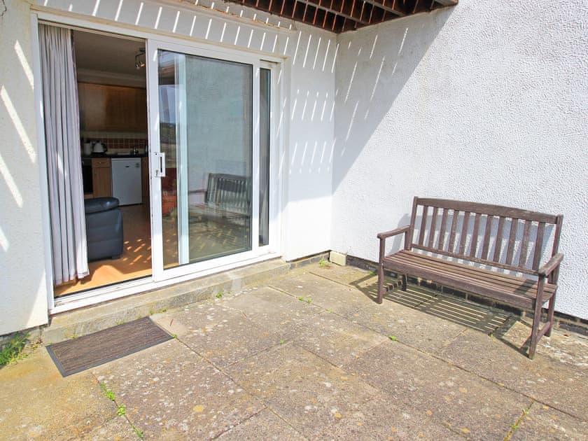 Shared patio area | Estuary Flat With Views, Porthmadog