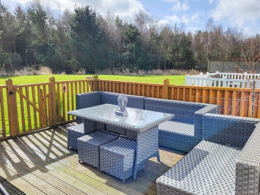 Sitting-out-area | Hamilton Lodge - Felmoor Park, Felton, near Morpeth