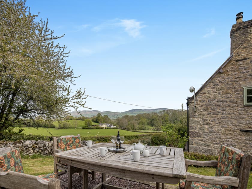 Patio area  | Derwen Deg Fawr, Llanfair Dyffryn, near Llangollen