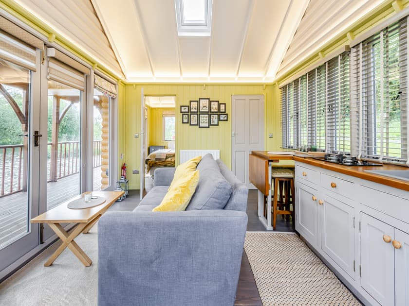 Open plan living space | Summer House - Shropshire Glamping, Telford