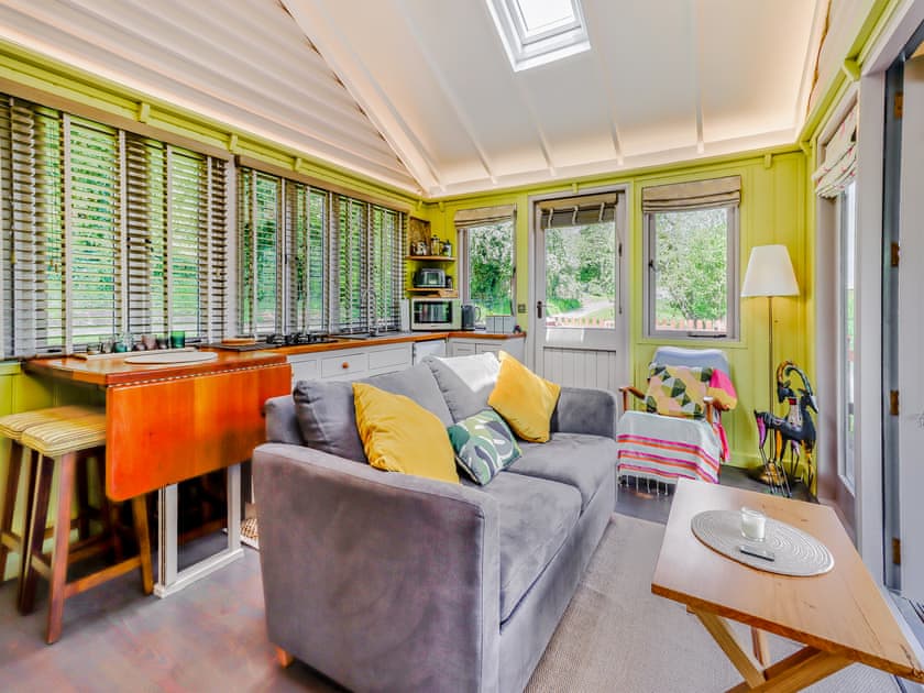 Open plan living space | Summer House - Shropshire Glamping, Telford