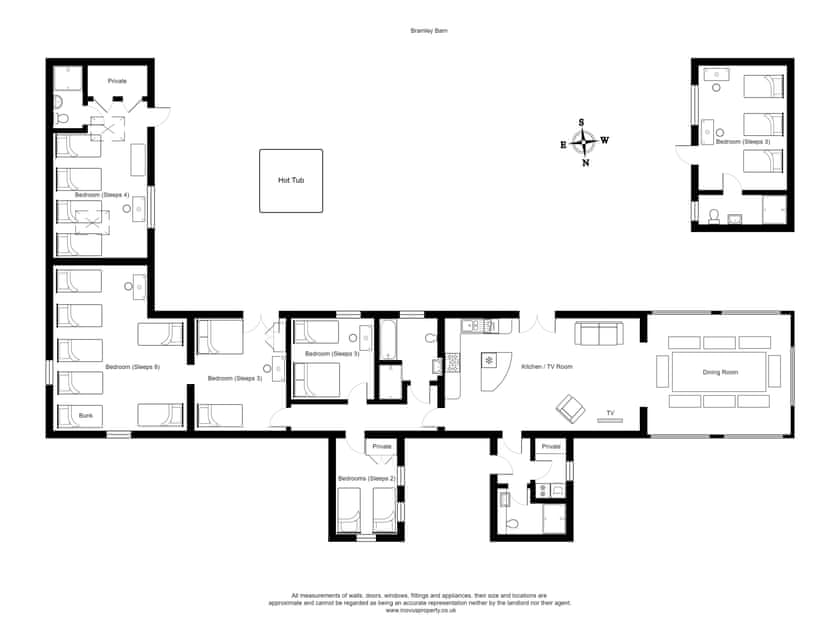Floor plan | Bramley Barn, Wick