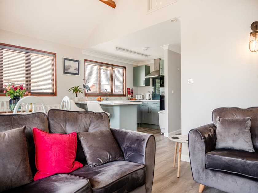 Open plan living space | River Rest - Norfolk Holiday Lodges, Brundall