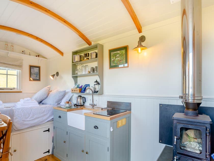 Open plan living space | Shepherds Retreat, Little Polgooth, near Saint Austell