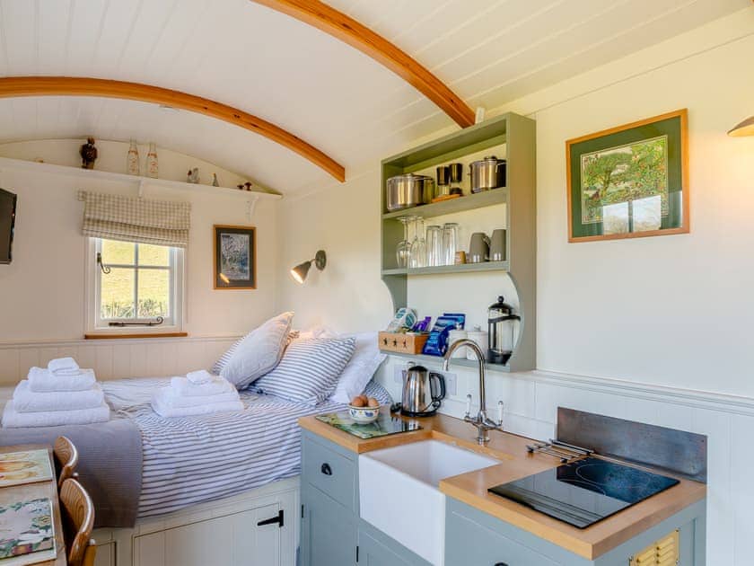Open plan living space | Shepherds Retreat, Little Polgooth, near Saint Austell