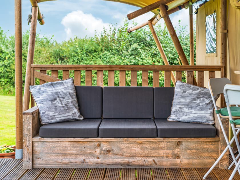 Sitting-out-area | Rusty Lane Safari Lodge, Seend, near Melksham