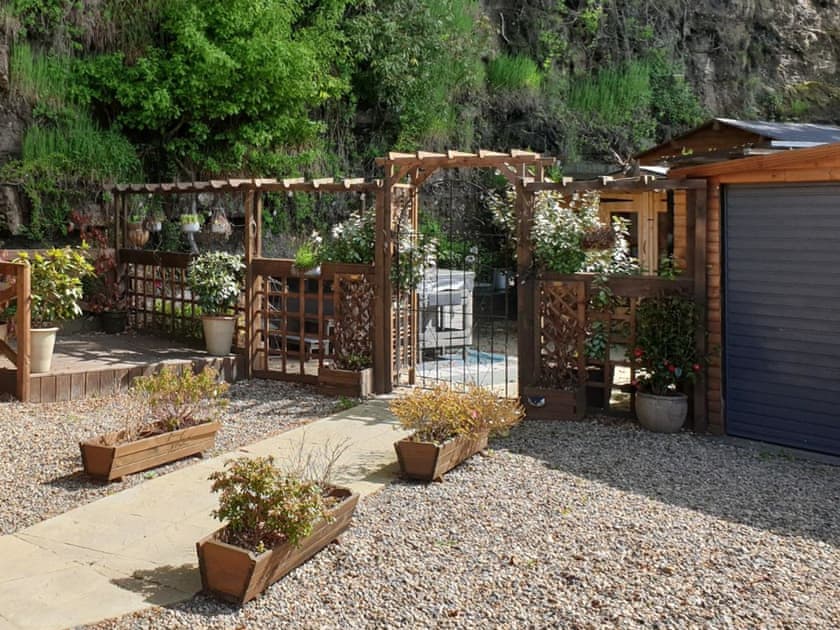 Outdoor area | Howburn Log Cabin, Melkridge