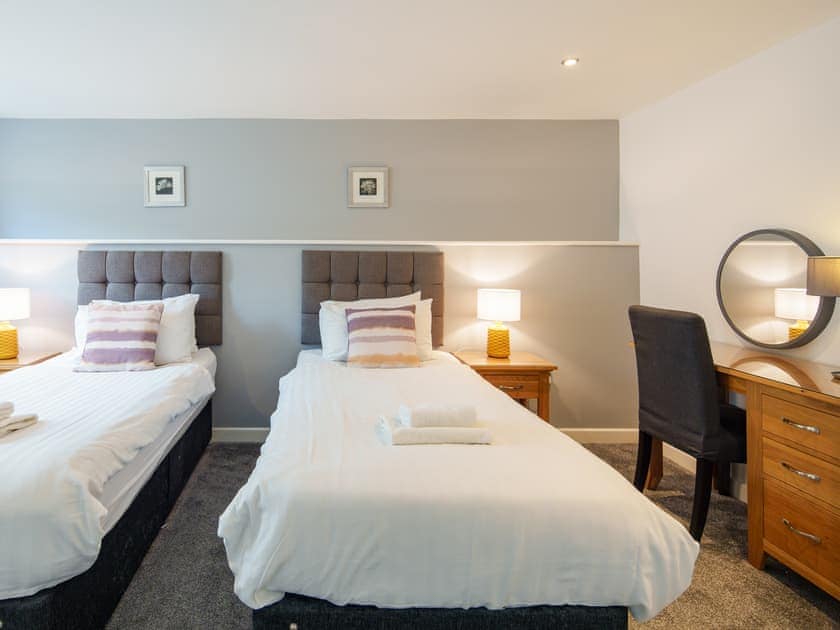 Twin bedroom | Riversmouth - Gwbert Holiday Cottages, Gwbert, near Cardigan