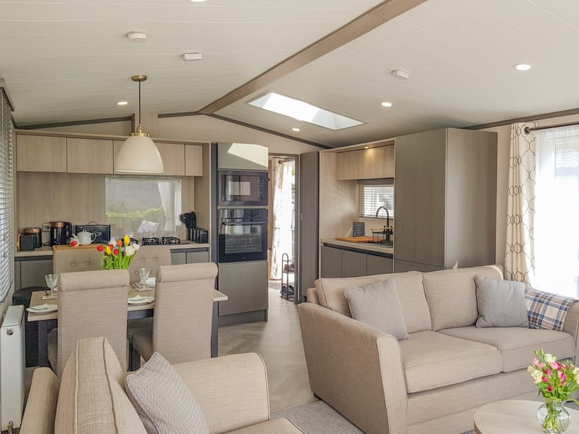 Open plan living space | Ben Vorlich Lodge, St Fillans