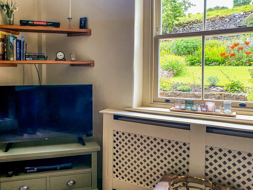 Garden views from comfortable living room  | Penny Cottage, Bonsall, near Matlock