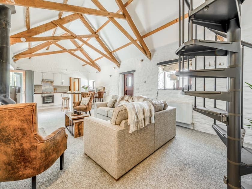 Open plan living space | Hunters Lodge - Mellaston Cottages, Hundleton, near Pembroke