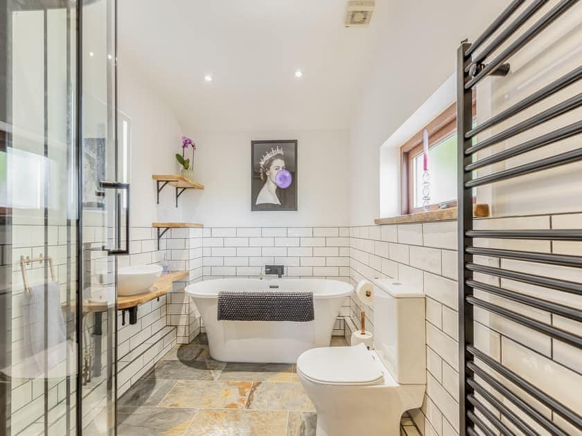 Bathroom | Hunters Lodge - Mellaston Cottages, Hundleton, near Pembroke