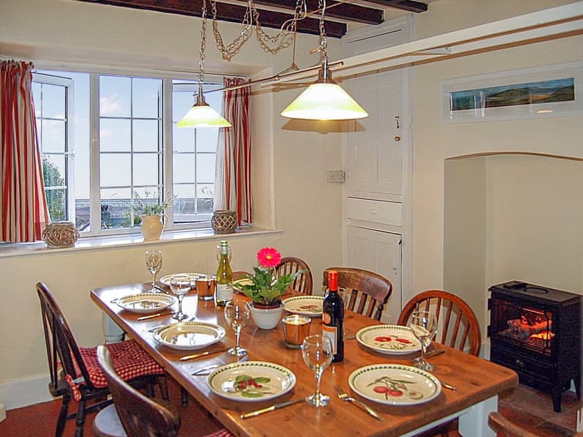 Dining room | Min Afon Sea View Cottage, Llanaber, near Barmouth