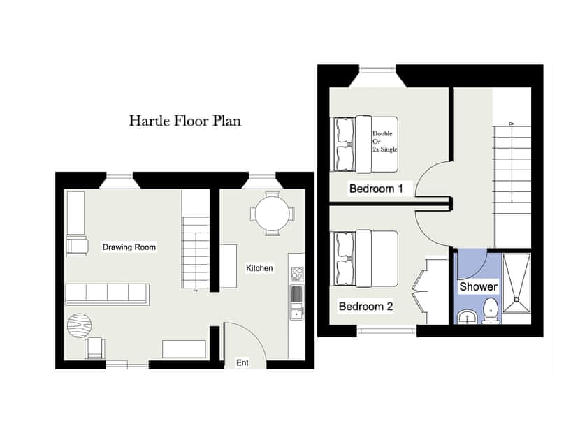 Floor plan | Hartle - Harthill Hall, Alport, near Bakewell
