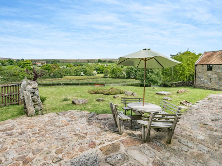Sitting-out-area | The Long Barn - Sadler House Farm Cottages, Goathland, near Whitby