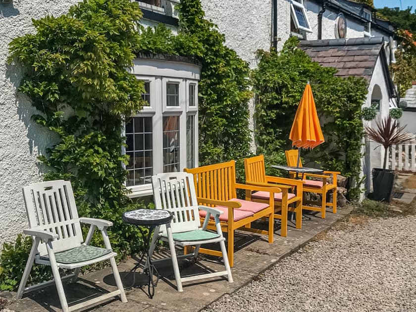 Sitting-out-area | Bryn Euryn Cottage, Rhos-on-Sea, near Colwyn Bay