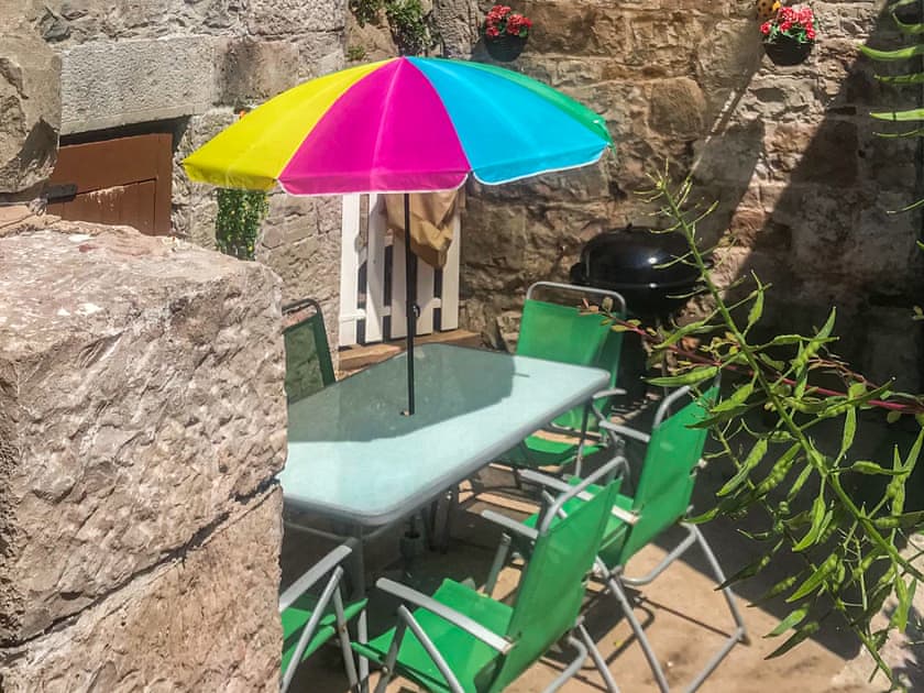 Sitting-out-area | Bryn Euryn Cottage, Rhos-on-Sea, near Colwyn Bay