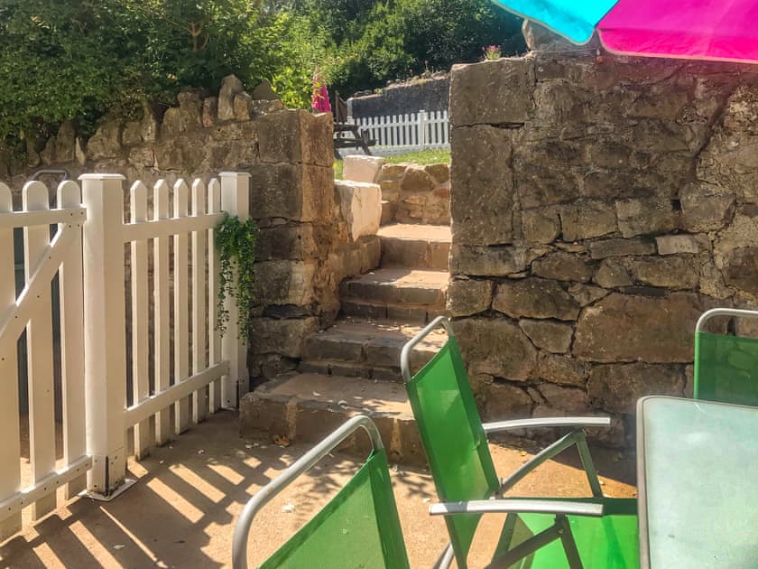 Sitting-out-area | Bryn Euryn Cottage, Rhos-on-Sea, near Colwyn Bay