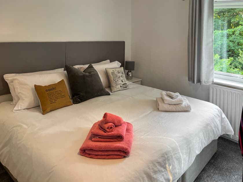 The Grey bedroom as a Super King  | Burn View - Blaydon Burn, near Newcastle upon Tyne
