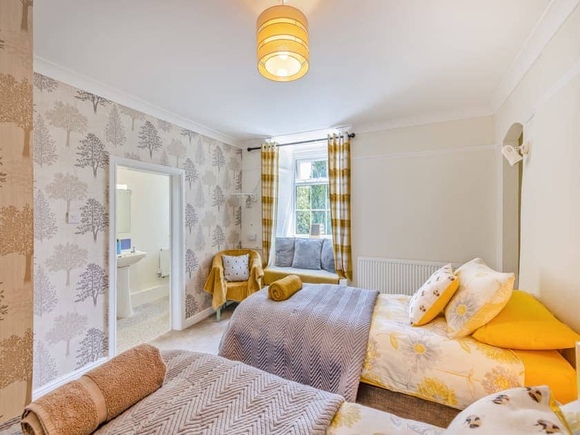 Twin bedroom | The Farmhouse - Pen y Bryn Farm and Holiday Cottages, Betws Yn Rhos