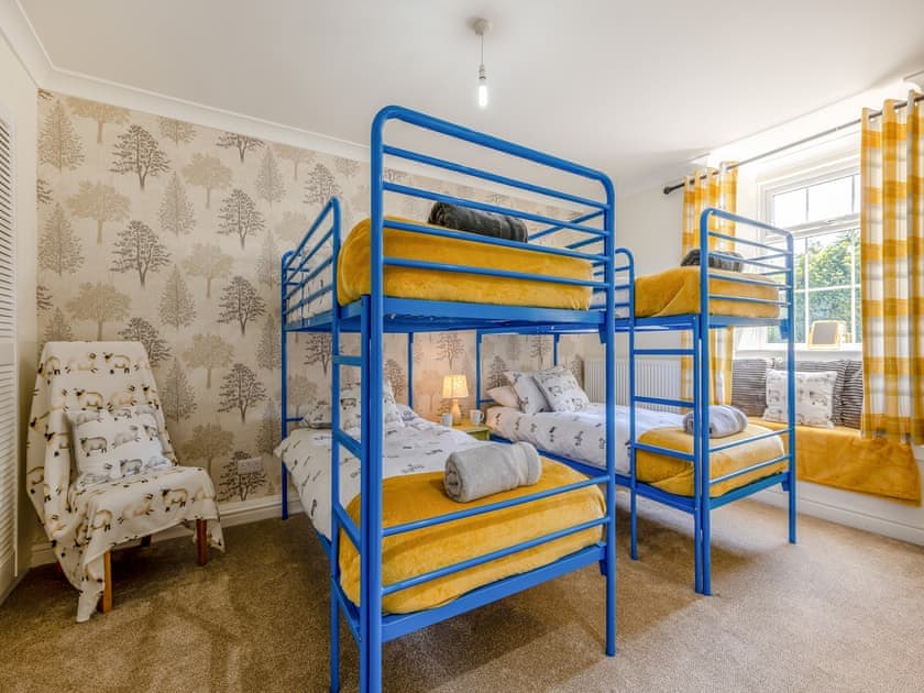 Bunk bedroom | The Farmhouse - Pen y Bryn Farm and Holiday Cottages, Betws Yn Rhos