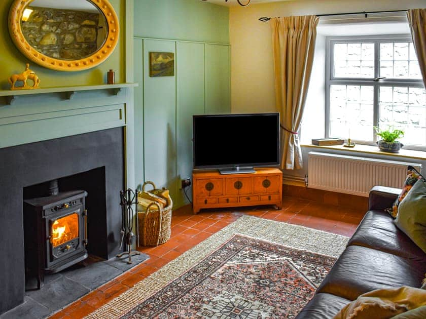 Relaxing living room with wood burner | Enlli, Llanuwchllyn, near Bala