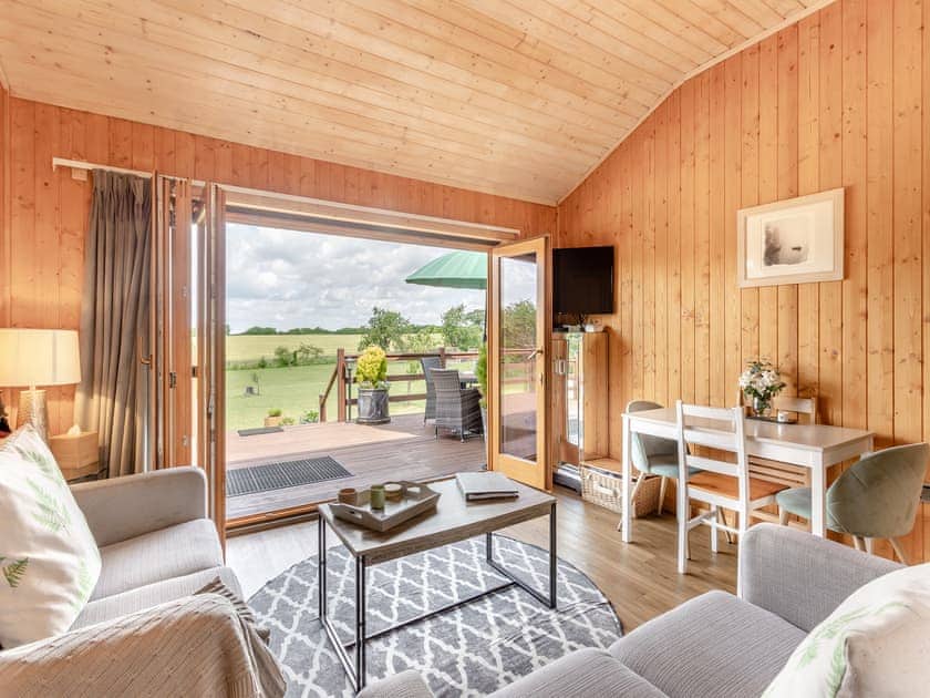 Living area | Bramble Lodge - The Orchard Luxury Lodges, Hadleigh