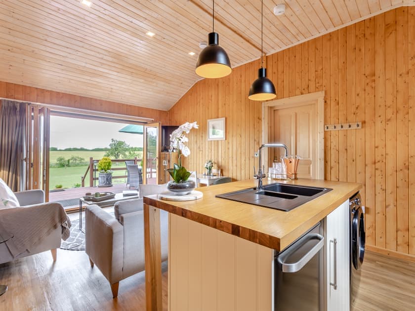 Open plan living space | Bramble Lodge - The Orchard Luxury Lodges, Hadleigh