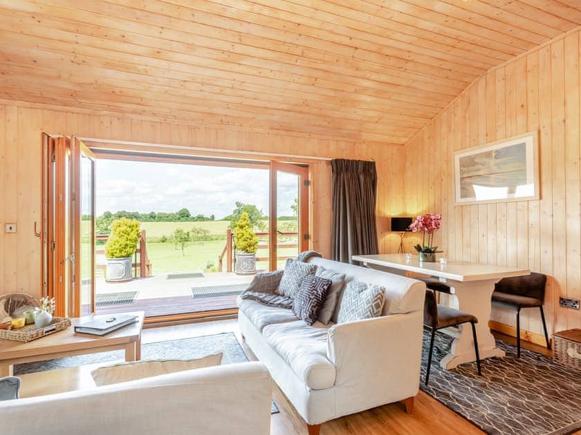 Living area | Honeysuckle Lodge - The Orchard Luxury Lodges, Hadleigh
