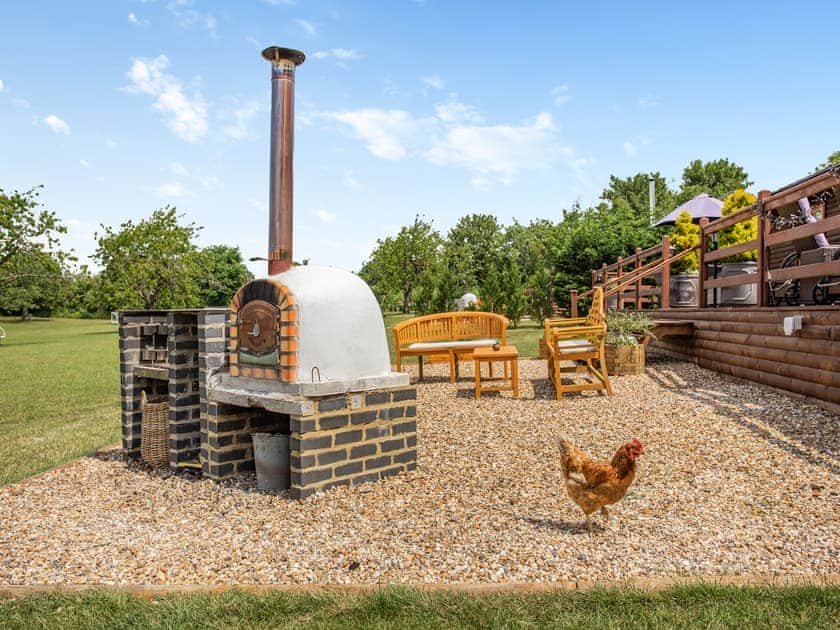 Outdoor area | Honeysuckle Lodge - The Orchard Luxury Lodges, Hadleigh