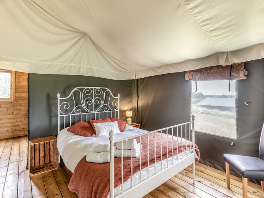 Double bedroom | Safari Tent One - Darnells Luxury Glamping, Ross-on-Wye