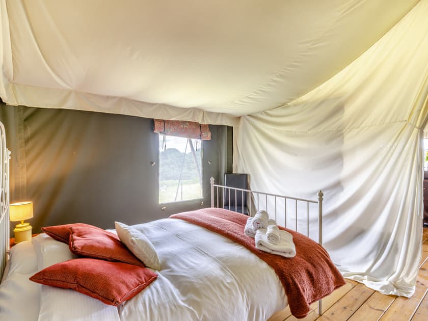 Double bedroom | Safari Tent One - Darnells Luxury Glamping, Ross-on-Wye