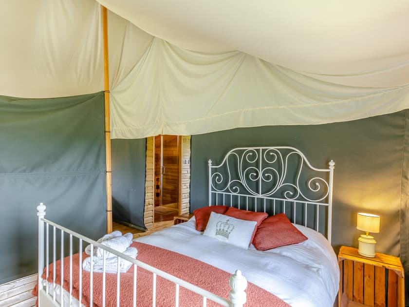 Double bedroom | Safari Tent One - Darnells Luxury Glamping, Ross-on-Wye