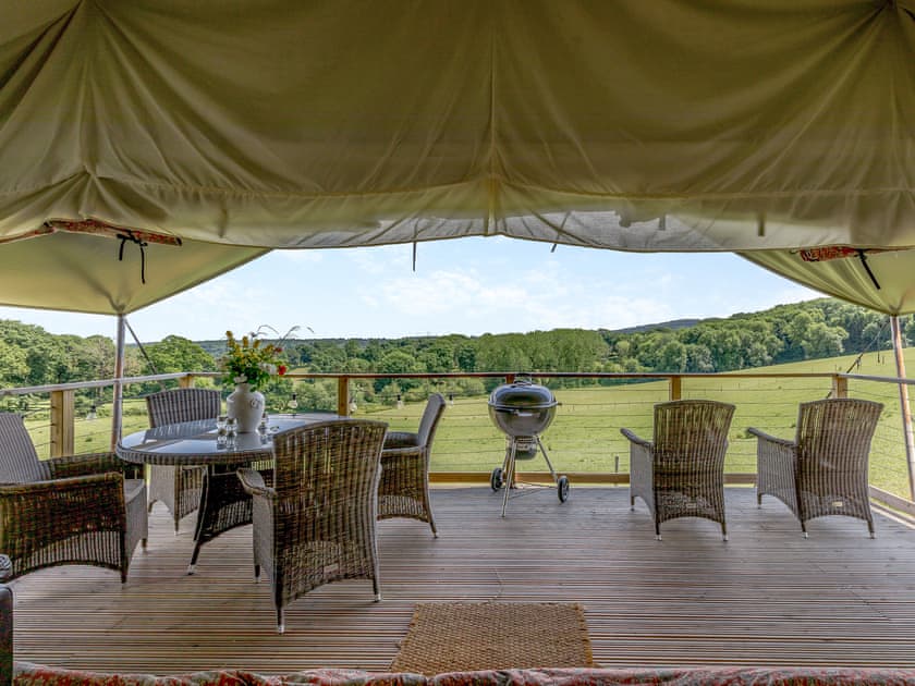 Sitting-out-area | Safari Tent One - Darnells Luxury Glamping, Ross-on-Wye