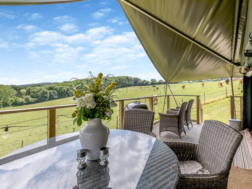 Sitting-out-area | Safari Tent One - Darnells Luxury Glamping, Ross-on-Wye