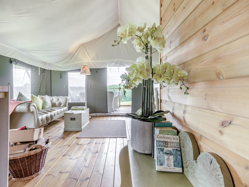 Open plan living space | Safari Lodge Two - Darnells Luxury Glamping, Ross-on-Wye