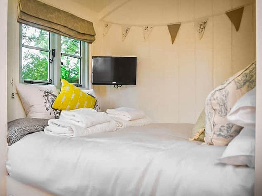 Open plan living space | Helen’s Shepherds Hut, Haxton