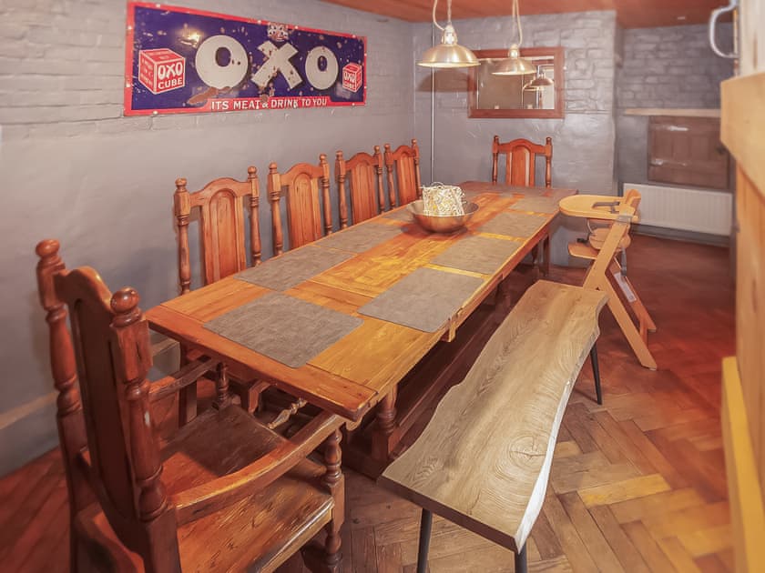 The dining table will seat up to ten people. Great for games as well as dinner | The Cottage, Stockton