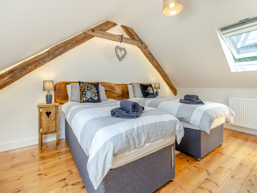 Twin bedroom | Y Beudy, Capel Bangor, near Aberystwyth