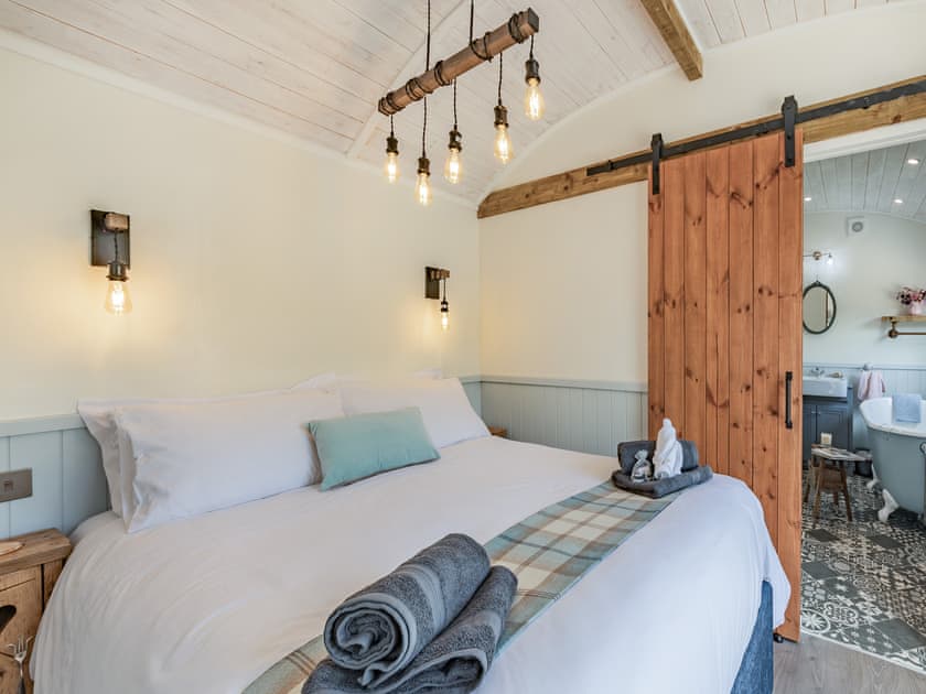 Double bedroom | The Liddel Dutch Barn - Liddel Holiday Properties, Saughtree, near Kielder
