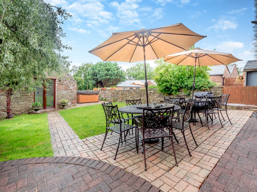 Sitting-out-area | Berwyn Bank - Halls Bank Cottages, Arkleby, near Cockermouth