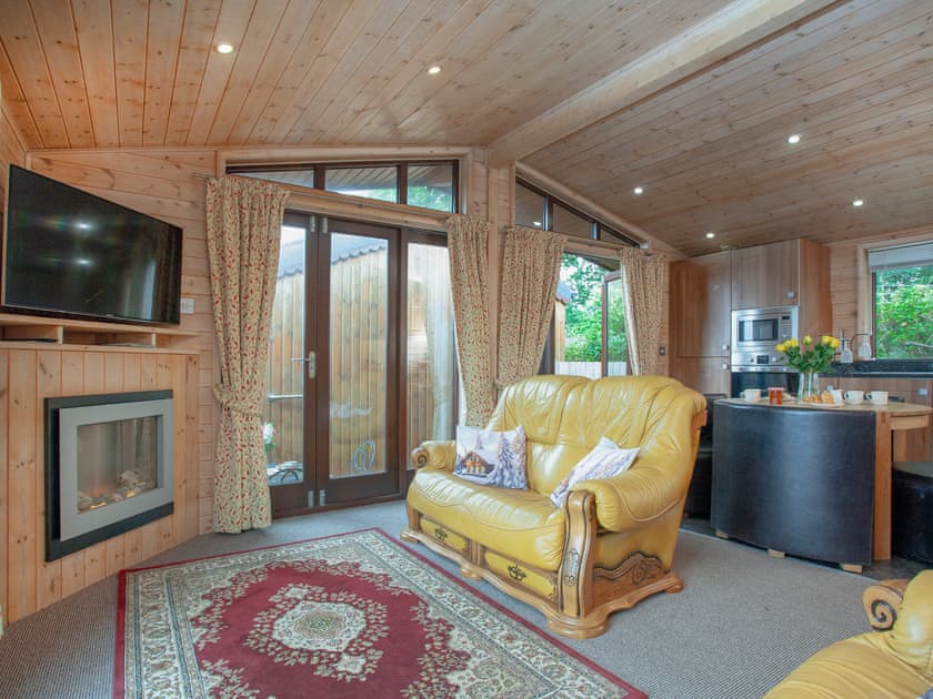Living area | Log Cabin - East Hill Pride Farm, Harpford, near Sidmouth